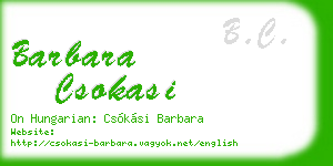 barbara csokasi business card
