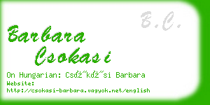 barbara csokasi business card